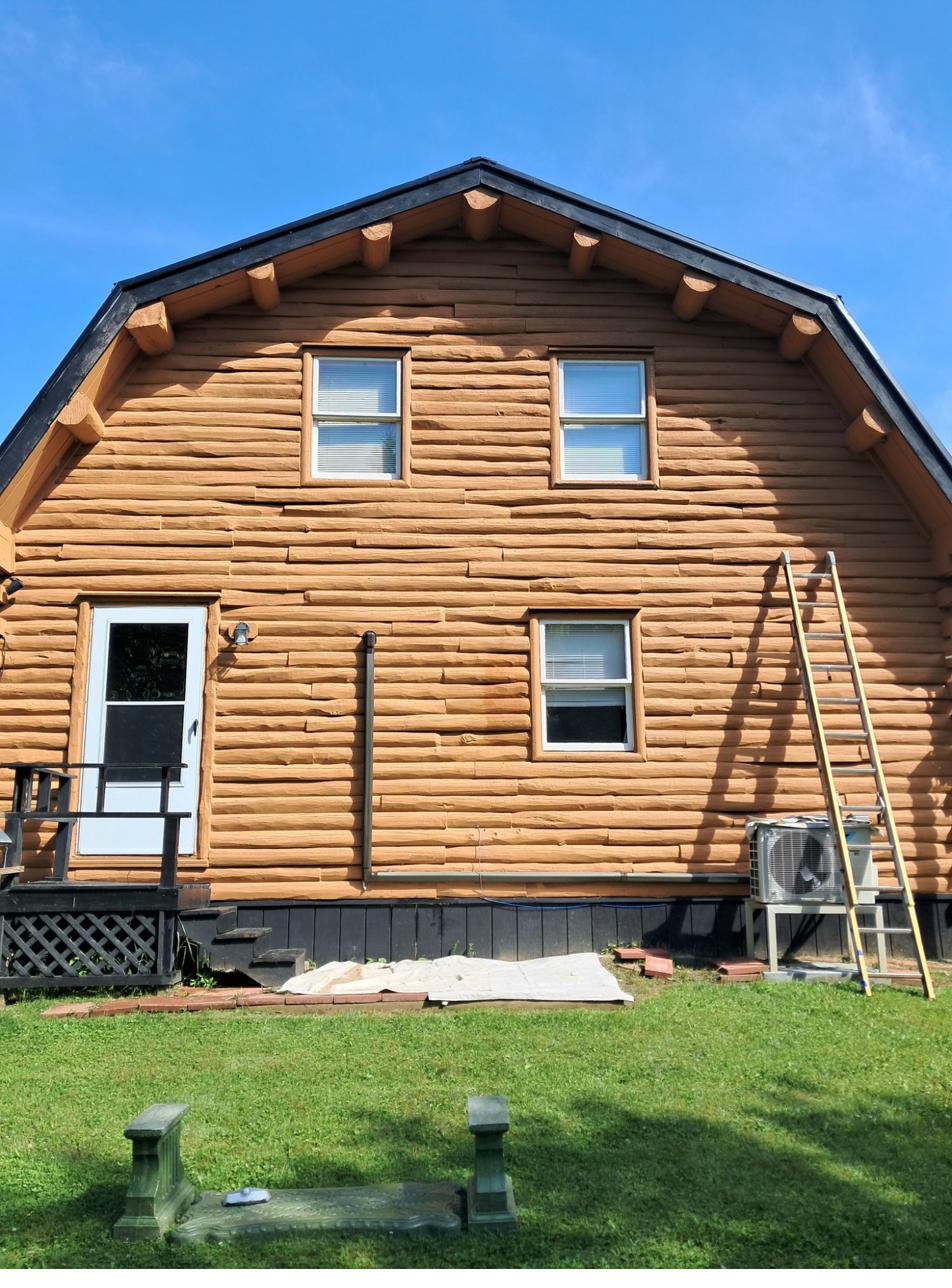 Log cabin natural before