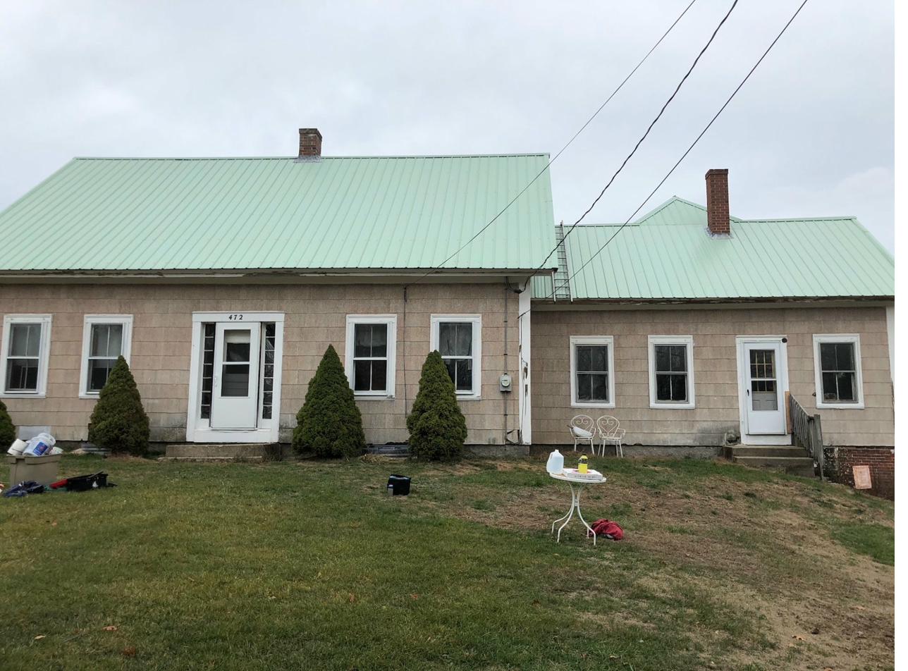 Bare block house before