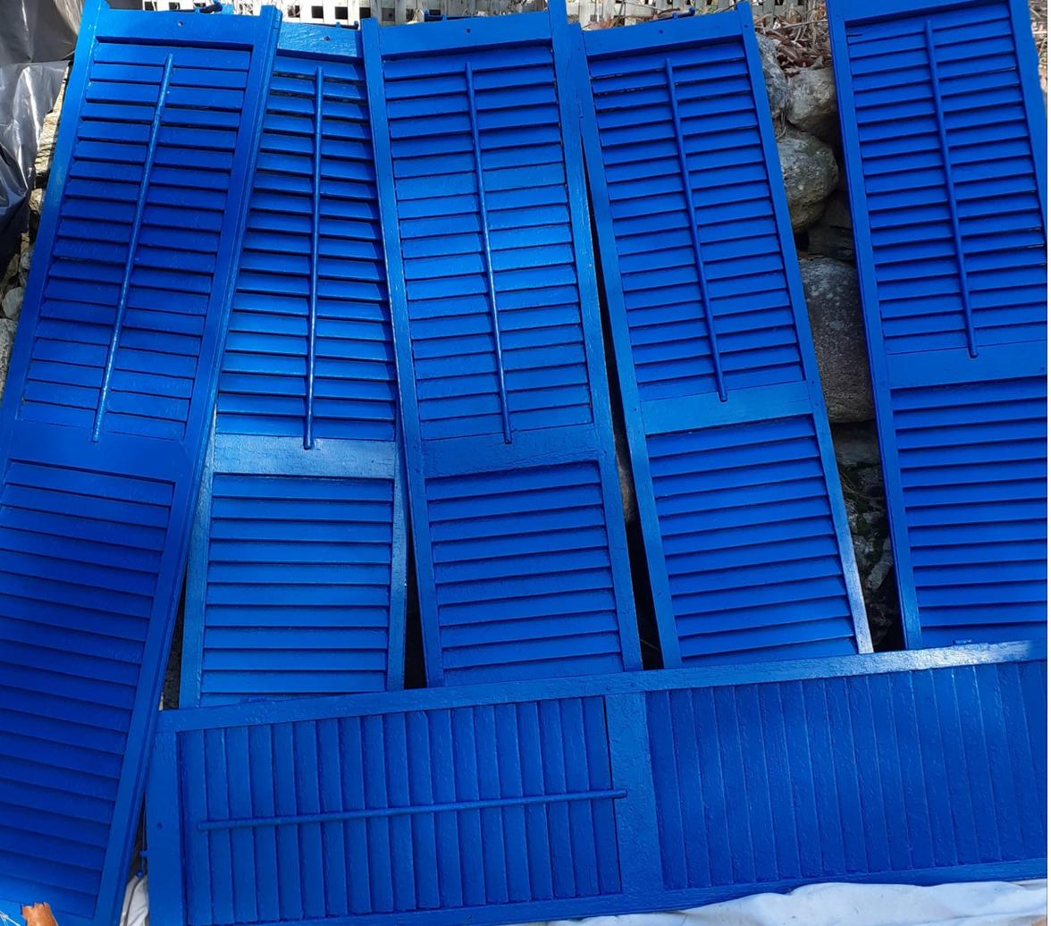 Blue shutters after