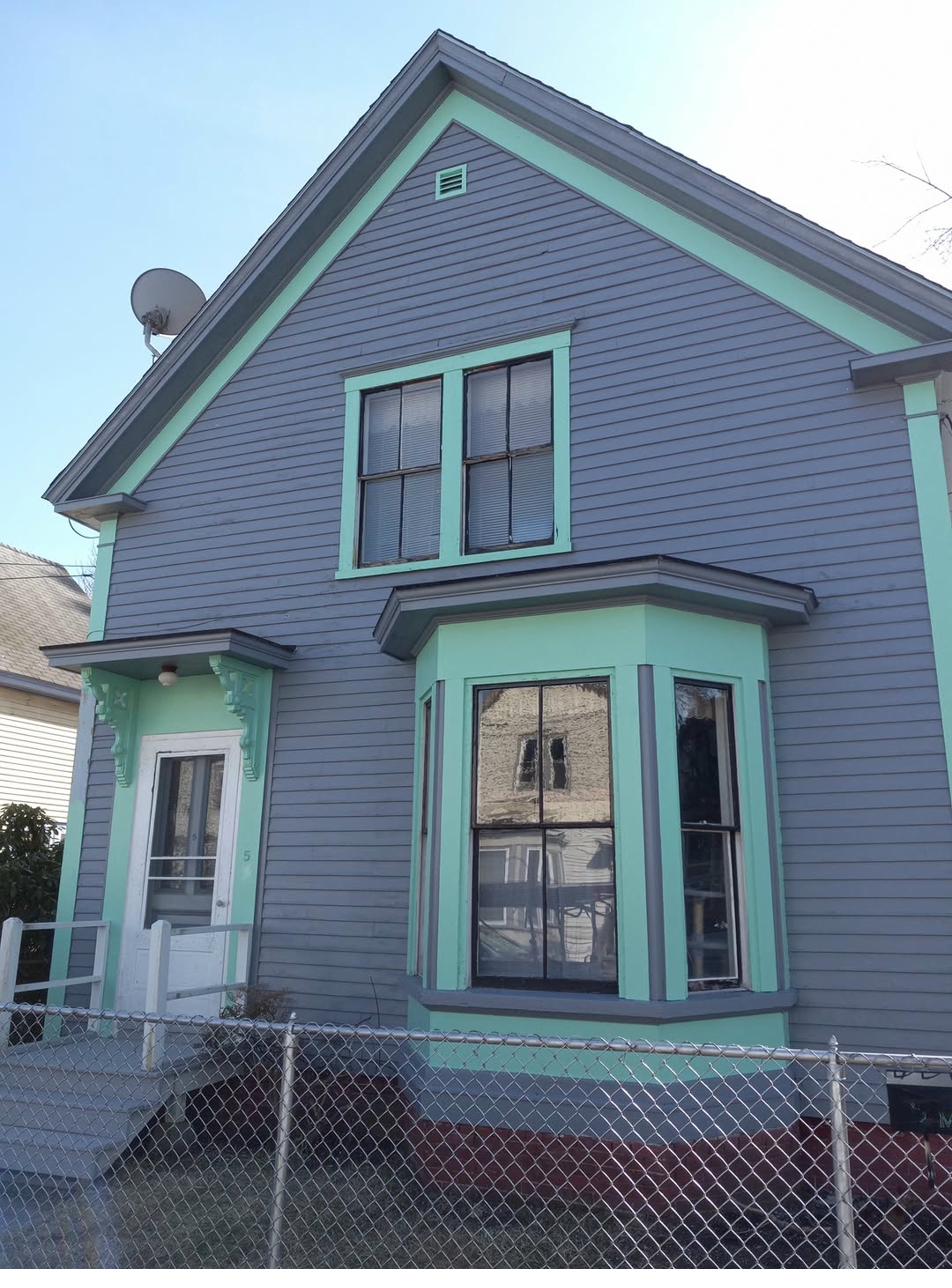 Fence staining and painting project