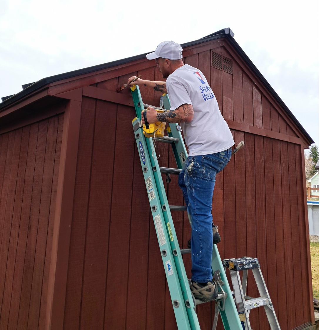 Barn style building exterior painting