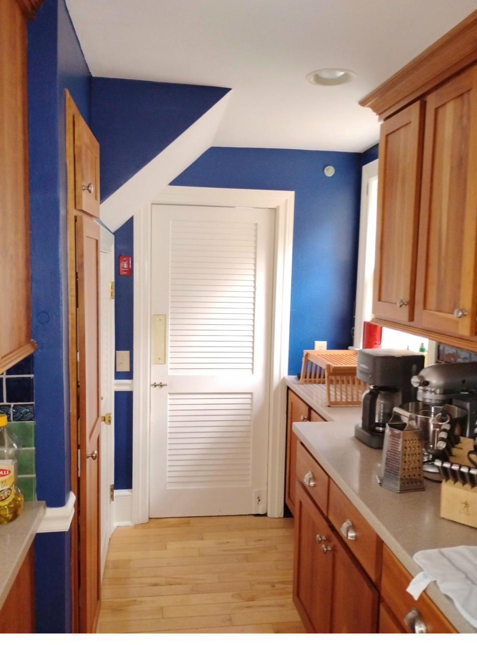 Modern blue exterior house painting