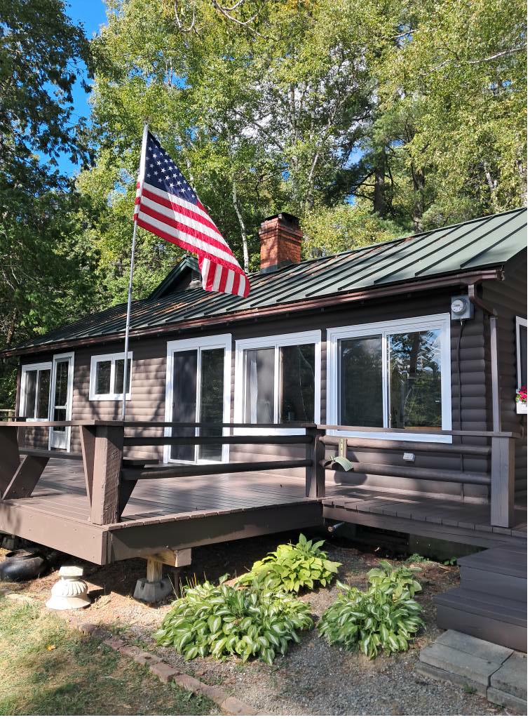 Cabin exterior painting project